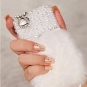 Natural Pearl Fur Case for Iphone 4 / 4s