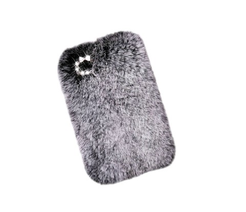 Gray Soft Rabbit Fur Iphone 5 Case Cover